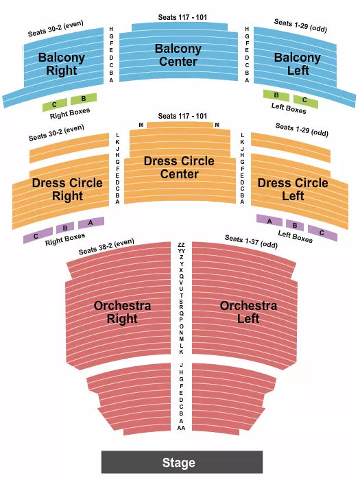 lyric theatre seating chart